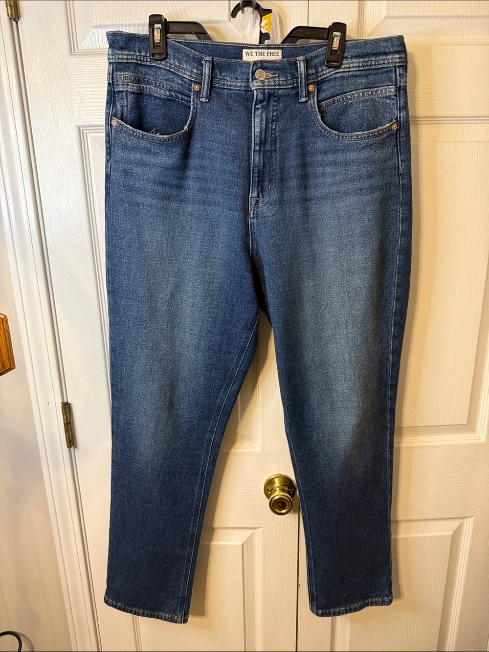 We The Free Mid-Blue Leila High Rise Slim Jeans